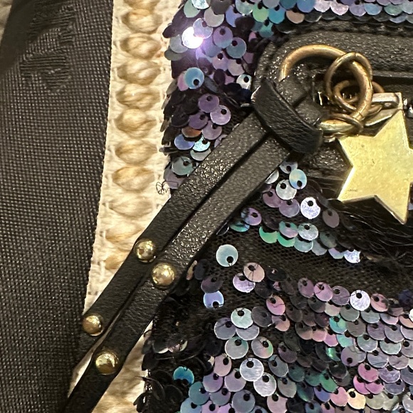 Juicy Couture Black and Blue Sequin Crossbody Bag - Picture 2 of 11